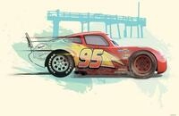 Komar Wandbild von Disney - Cars Lightning McQueen - Gr&ouml;&szlig;e: 70 x 50 cm (ohne