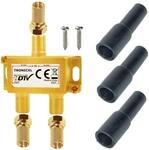 TronicXL Sat Splitter 2-Fach HD tauglich digital Antennenverteiler TV Verteiler +