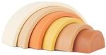 BIECO Montessorispielzeug in Silikon Regenbogen Schokolade Bliss | Geb&auml;ude f&uuml;r