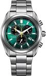 Citizen Eco-Drive Herren-Chronograph Solaruhr Titan/Gr&uuml;n AT2590-59X