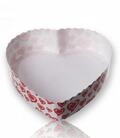 Papier-Backform Herz 420 ml, 600 St&uuml;ck, Wei&szlig;-Rot