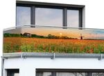Maximex Balkon-Sichtschutz Mod. Mohnfeld, 5m,blickdichte Balkonverkleidung, UV- und