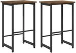 vidaXL Barhocker 2 STK. Raucheiche 40 x 32 x 74 cm Holzwerkstoff