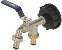 Kerbl Anschlusshahn f&uuml;r IBC-Container (mit Kunststoffadapter S60x6 f&uuml;r