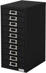 ML-Design Aktenschrank mit 10 Schubladen, 28x38x60cm, Schwarz,...