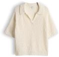 OPUS Damen Pullover | Kurzarmstricker aus Boucl&eacute;garn Slim Fit Light Cotton, 36