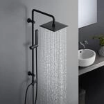 G&ouml;rbach Regendusche Duschsystem mit Duschstange verstellbare, 20x20 cm