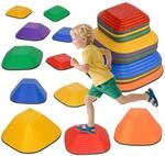 AIYAPLAY Flusssteine tlg Stapelbar 3-8 Jahre 80 kg Bunt | Rutschfeste...