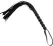 Hidden Desire Long Beaded Flogger Whip Peitsche - PU-Leder, 60 cm, Schwarz