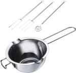 Westmark Wasserbad-Schmelzschale und Schokoladentauchgabel-Set (3-tlg.) &ndash;