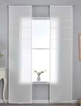 Gardinenbox 2er Set Halbtransparente Schiebegardinen mit Paneelwagen HxB 245x60...