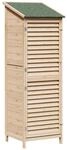 vidaXL Gartenschuppen Natur 59 x 56 x 176 cm Massivholz aus Fichte