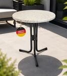Gardissimo Gartentisch Esperanza Rund Anthrazit gr&uuml;n wei&szlig; 60 cm