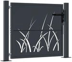 vidaXL Gartentor Anthrazit 100x100 cm Stahl Gras-Design