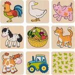 goki - Speicherspiel Farm II Motorik Entwicklung (56807), Mit Bunten Motiven