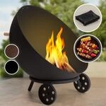 Blumfeldt Feuerschale, Outdoor Stahl-Feuerschale Gro&szlig; f&uuml;r Balkon & Camping,...