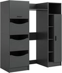 xonox.home &ndash; 3-teiliges Waschmaschinenumbau Set Free 166x195x62 cm in anthraziter