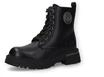 Dockers by Gerli M&auml;dchen Boots Schn&uuml;rstiefel 55SV705-610155 Schwarz Silber,