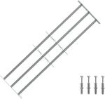 vidaXL Sicherheitsgitter f&uuml;r Fenster mit 4 Querstangen 3 STK.
