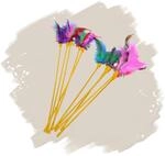 Lyra Pet&reg; 10 St&uuml;ck Katzenangel Spielangel mit Feder Spielzeug Katze