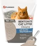 Flamingo Katzenstreu - katzenstreu klumpstreu - Babypuder-Duft - 12L (12KG) f&uuml;r 10