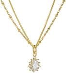 THOMAS SABO Collier f&uuml;r Damen Doppelkette Zirkonia Wei&szlig; KE2294-M01-14-L45V