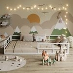 VitaliSpa Bodenbett Minno 120x200 cm, Montessori Kinderbett aus Metall mit