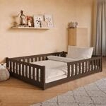 Kids Collective Kinderbett Bodenbett 140x200 cm mit Rausfallschutz & Lattenrost