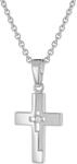 trendor Kinder-Halskette Mit Kleinem Kreuz 925 Silber Rhodiniert 28402-40
