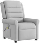 vidaXL Massagesessel Wolkengrau Stoff