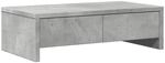 vidaXL Monitorst&auml;nder mit Schubladen Betongrau 50x27x15 cm