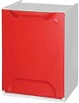 M&uuml;lltrenner / M&uuml;llsortierer-Element 20 Liter, aus Kunststoff, rot