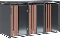Westmann Status 3 M&uuml;lltonnenbox 3x240L | Metall Acryl Holzoptik |...