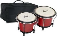 XDrum Bongos Club Weinrot SET inkl. Bongotasche, Bongogr&ouml;&szlig;en: 6" und 7"