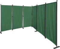 QUICK STAR Paravent 6 Teilig 340x165cm Gr&uuml;n - Garten & Balkon Sichtschutz...