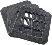 Hutt W9 Original 4er Set Ersatz Mikrofaser-Wischt&uuml;cher, Wei&szlig;