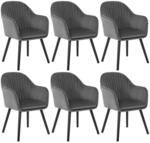 WOLTU Esszimmerst&uuml;hle 6er Set, K&uuml;chenst&uuml;hle gepolstert