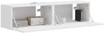 vidaXL TV-Wandschrank 2 STK. Wei&szlig; Holzwerkstoff