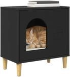 vidaXL Katzenhaus Schwarz 51 x 30 x 52 cm Holzwerkstoff