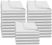 ZOLLNER 25er Set Mundservietten 100% Baumwolle, 50x50 cm, Wei&szlig;
