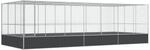vidaXL Voliere mit Erweiterung Silbern 725x307x212 cm Stahl