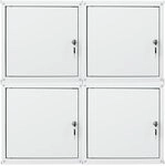 PROREGAL Mega Deal 4X Schlie&szlig;fachw&uuml;rfel Cubic HxBxT 35x35x35cm Grau