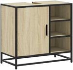 vidaXL Badezimmer-Waschbeckenschrank Sonoma-Eiche 65 x 33 x 60 cm