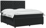 vidaXL Boxspringbett mit Matratze Schwarz 140 x 200 cm Samt
