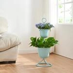 [en.casa] Blumenst&auml;nder Alphen Blumentopfst&auml;nder mit 2 Pflanzt&ouml;pfen