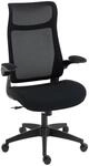 HOMCOM B&uuml;rostuhl, Ergonomischer Schreibtischstuhl, Kopfst&uuml;tze, Schwarz
