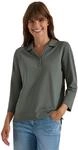 Cecil Damen 3/4-Arm Poloshirt mit Knopfdetail