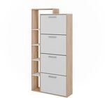Vicco Schuhkipper Orlando, Wei&szlig;/Sonoma, 80 x 166.1 cm | mit 4 F&auml;chern, zur
