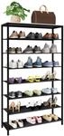 VCM Schuhregal 90x30x152 cm 7 F&auml;cher Metall Holzwerkstoff Flurm&ouml;bel | Offene