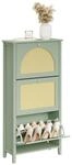 SoBuy Schuhschrank Schmal - 3 Klappen 62x25x121,5cm Flur | Schuhkipper MDF(E1),
